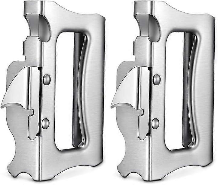 SBSGV 2-pack Can Opener Military Style Multi-Function Manual Can Opener for Can Beer Tin Opener Comfortable Grip for Arthritis and Weak Hands