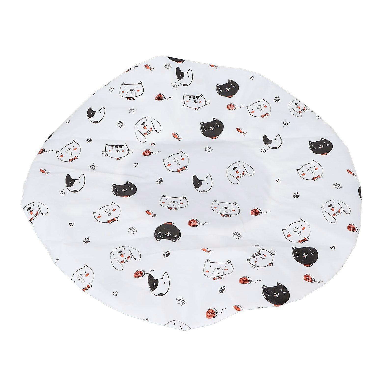 Cute Cartoon Pattern EVA Shower Hat - Fun Bathing Accessory