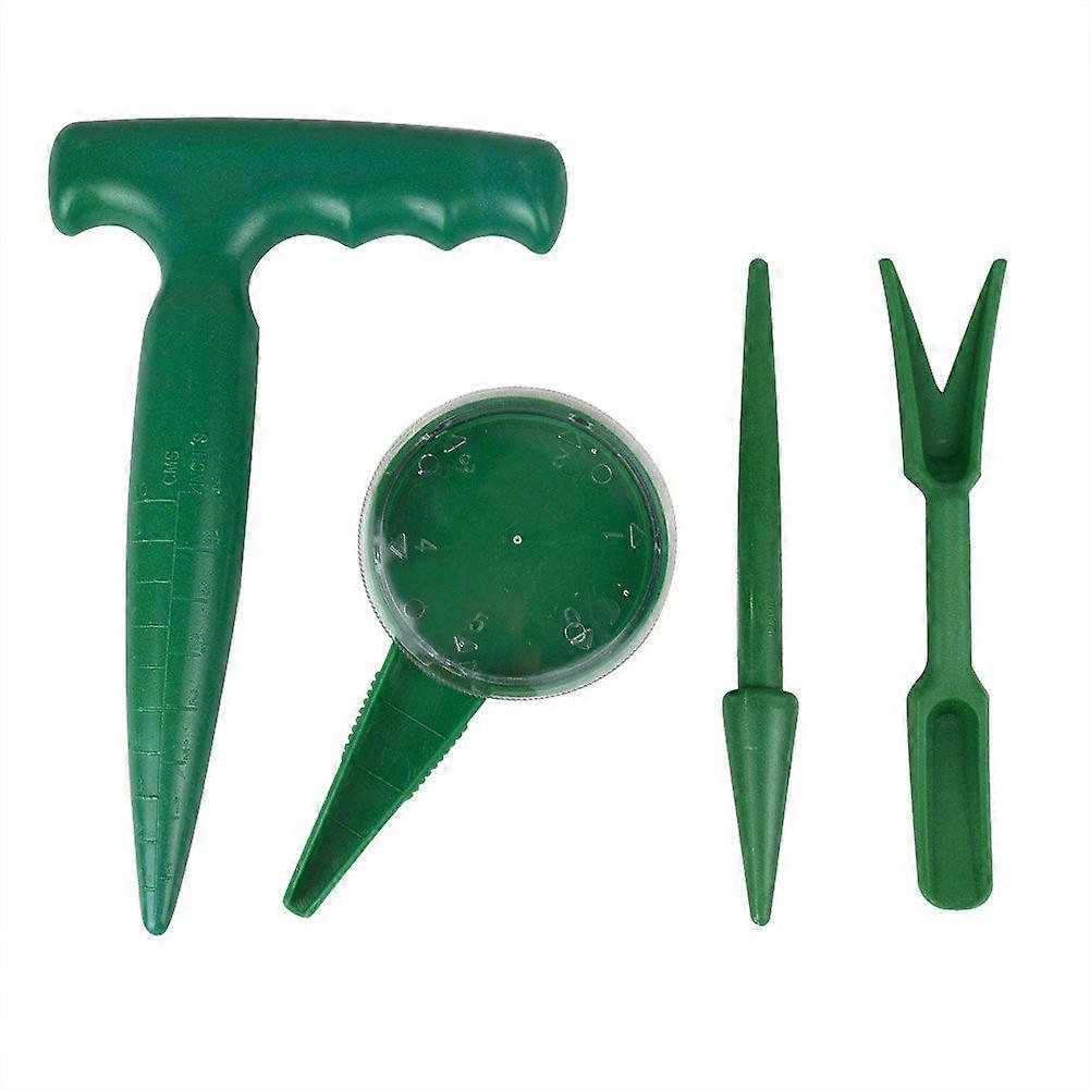 Garden Hand Tool Set With Pistol Grip Dibber Seed Dispenser Seedling Dibber And Widger For Sowing Seeds