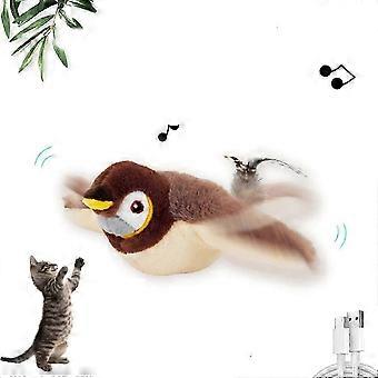 Flying Bird Cat Toy, Interactive Chirping Bird Cat Toy Flapping Wings, Flapping Bird Cat Toy