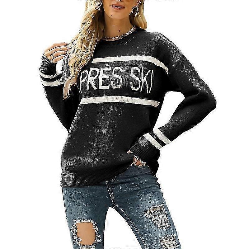 Dame Ski Sweater For Fall Og Vinter Long Sleeve Casual Pullover