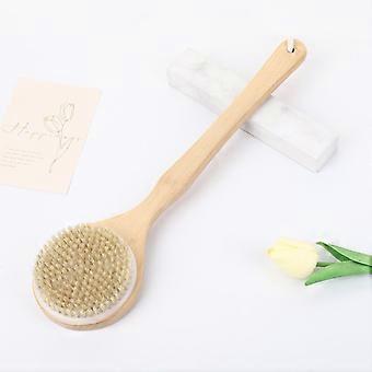 Bamboo Handle Back Brush for Wet & Dry Exfoliation  Improves Circulation & Removes Dead Skin