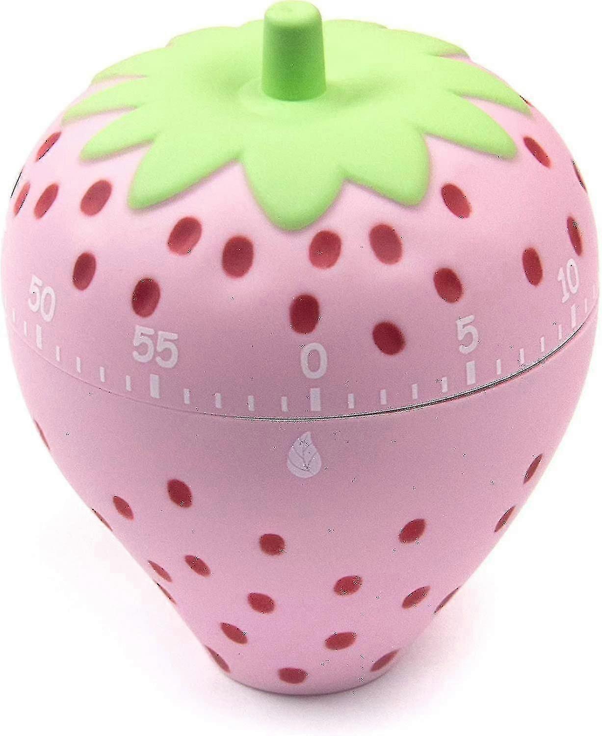 Wabjtam Cute Kitchen Cookie Timer Kawaii Fruit Strawberry Shape Mechanical Timer