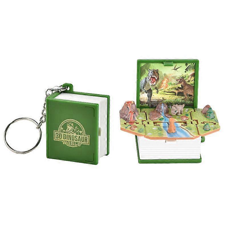 Interactive 3D Dinosaur Keychain: Fun Mini Pop-Up Book for Kids