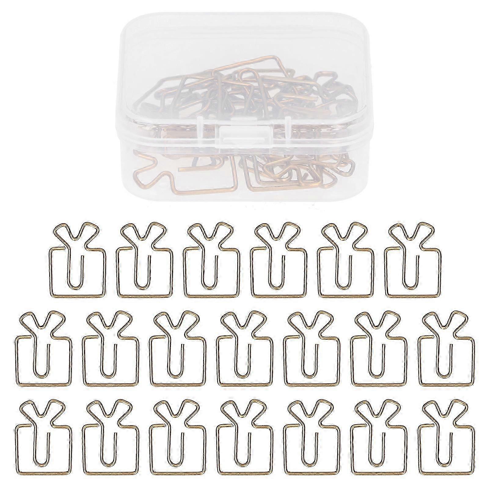 Paper Clips Iron Durable Antirust Plating Process Strong Unfading Lightweight Portable Beautiful Practical Paperclips
