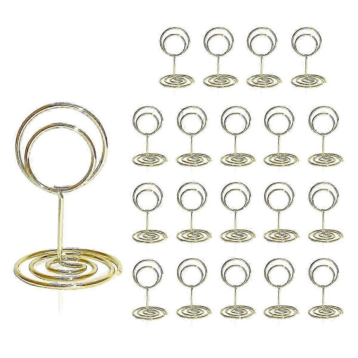 Lot de 20 porte-numéros de table - Mini porte-cartes de table de 5 cm - Supports de numéros de table courts pour mariage