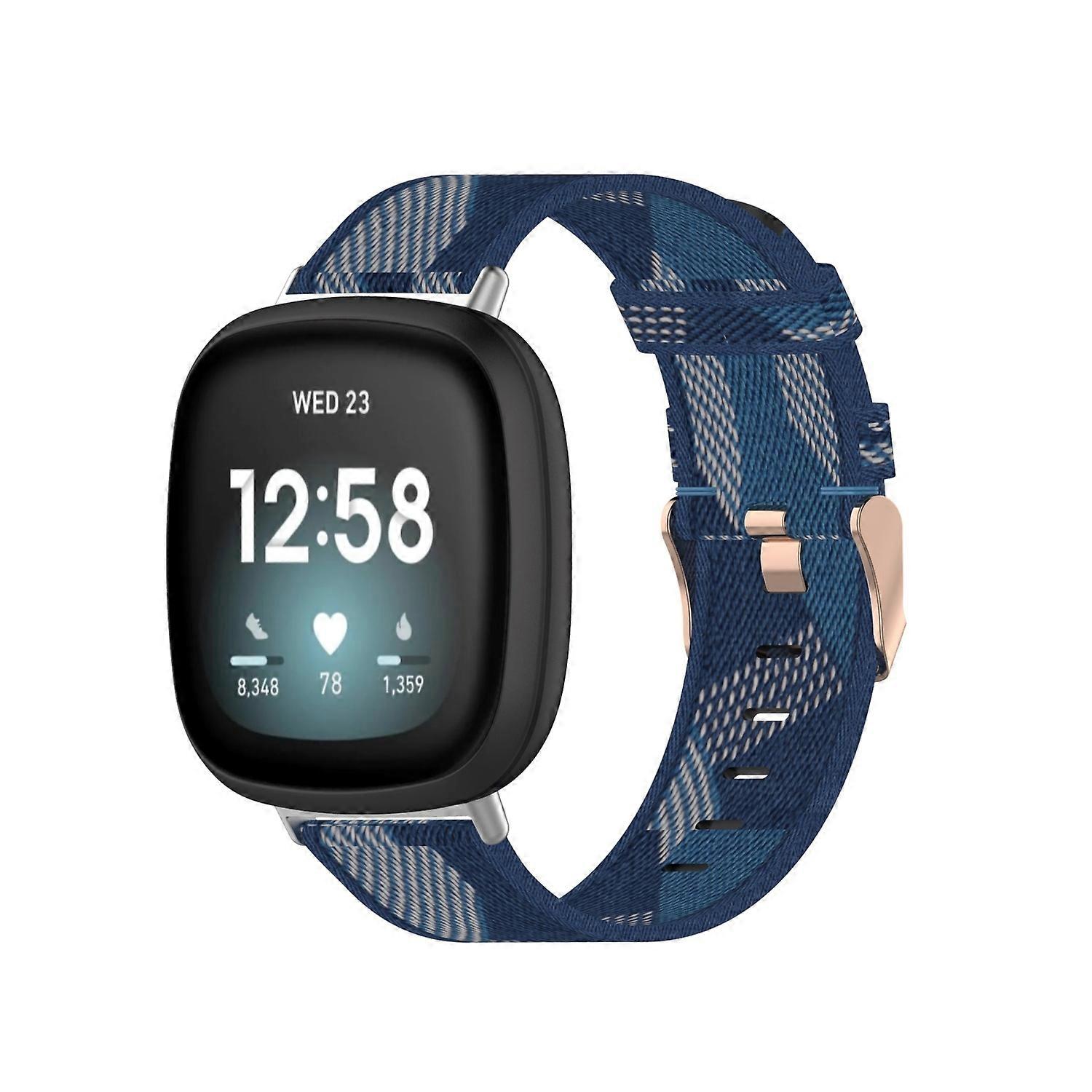 Weave Canvas Watch Band For Fitbit Versa 3