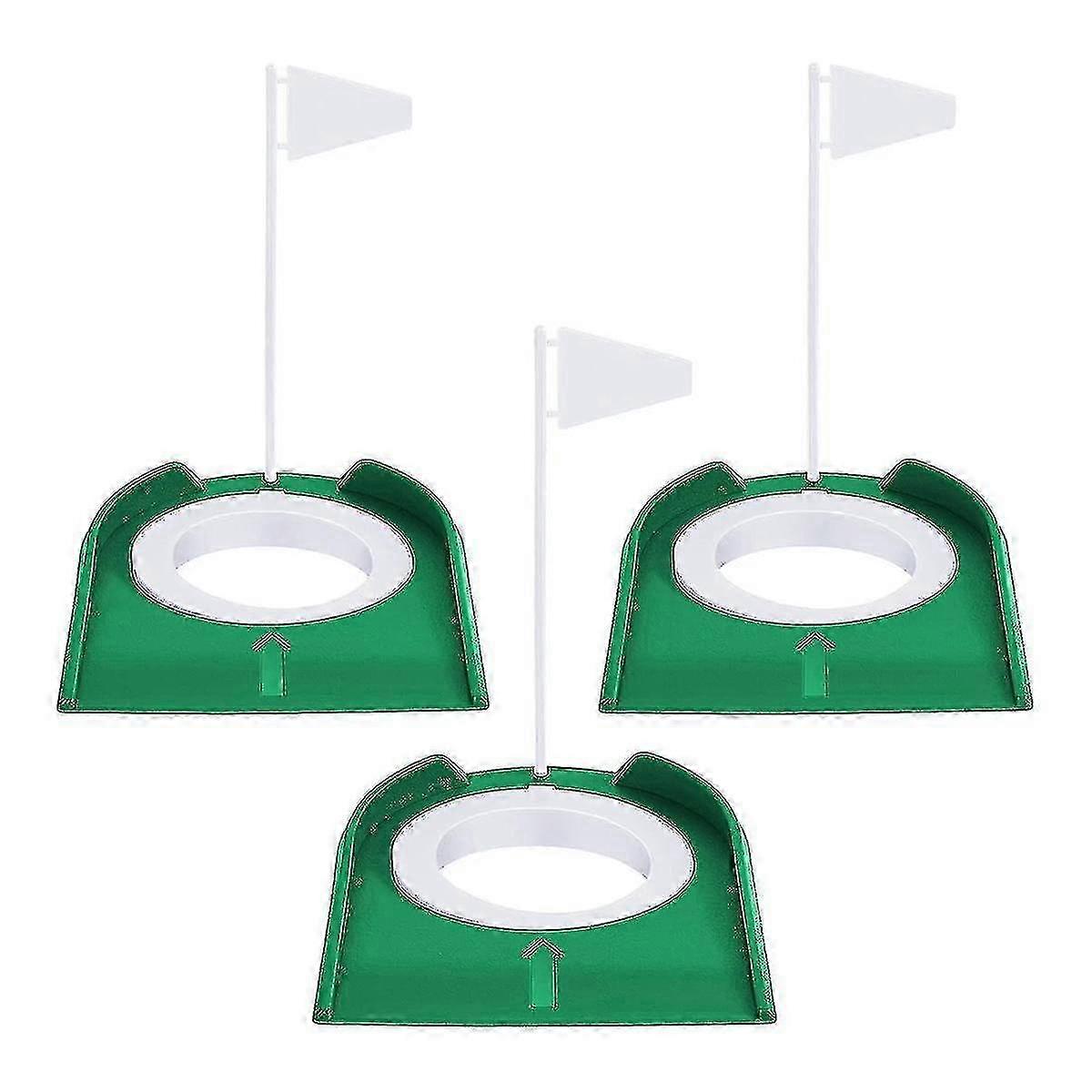 3-Piece Golf Putting Cups & Training Putters - Ideal Golf Training Accessories for Practice