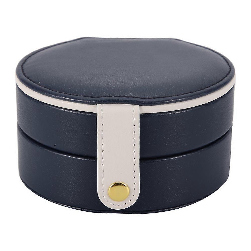 3 Layer Polyurethane Leather Jewelry Storage Box with Mirror, Elegant Design, Compact Size, Multi-Compartment Organizer