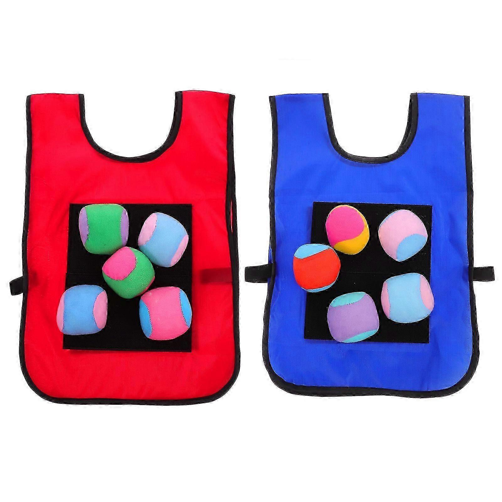 12pcs Children Sticky Ball Vest Sticky Jersey Vest Game Props Sticky Ball Vest for Kids