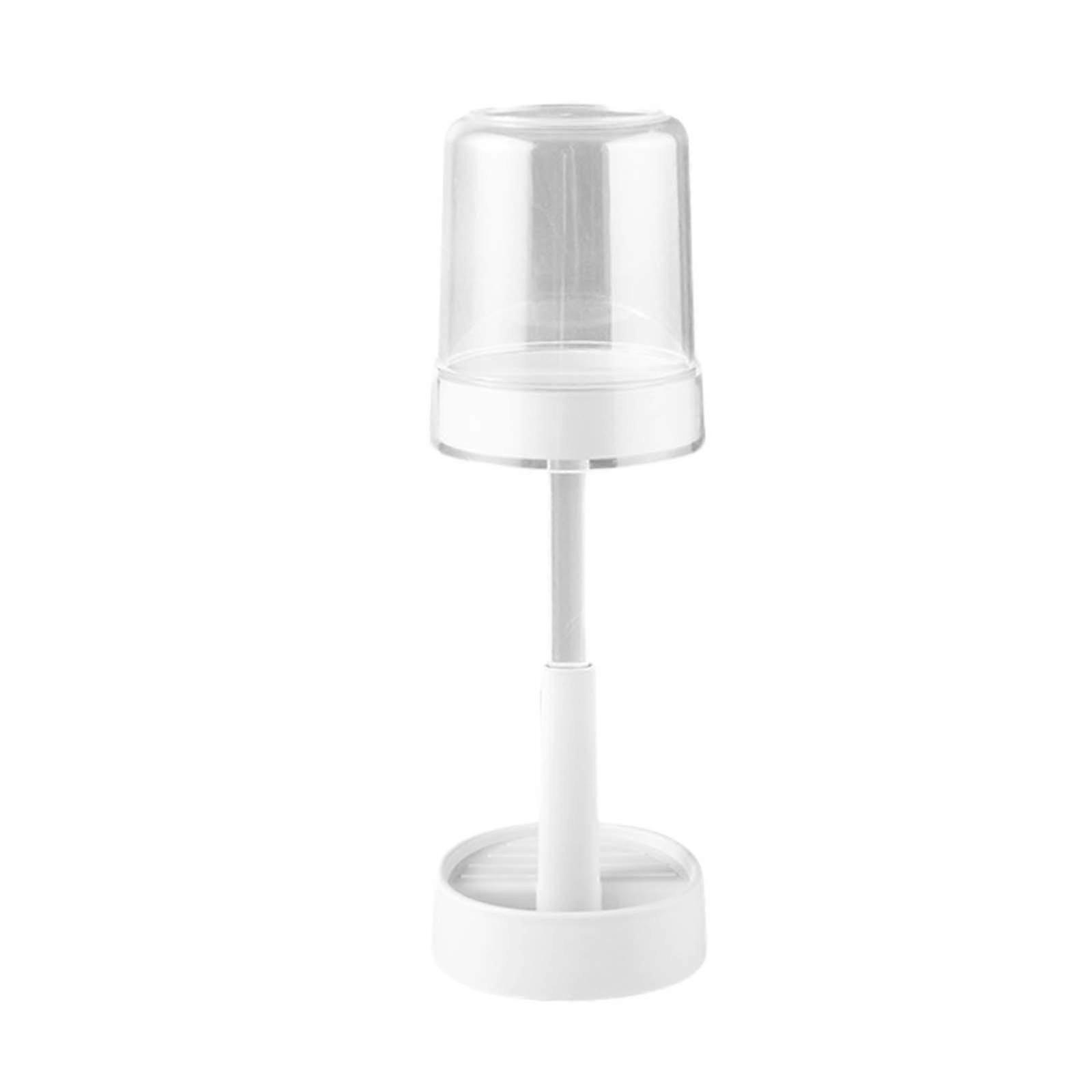 White Toothbrush Bracket With Cup Height Adjustable Bathroom Toothbrush Bracket Can Hold Toothpaste Regular Or Toothbrush