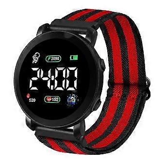 Electronic Watch LED Digital Display Round Dial Adjustable Strap Accurate Time Comfortable Wearing D