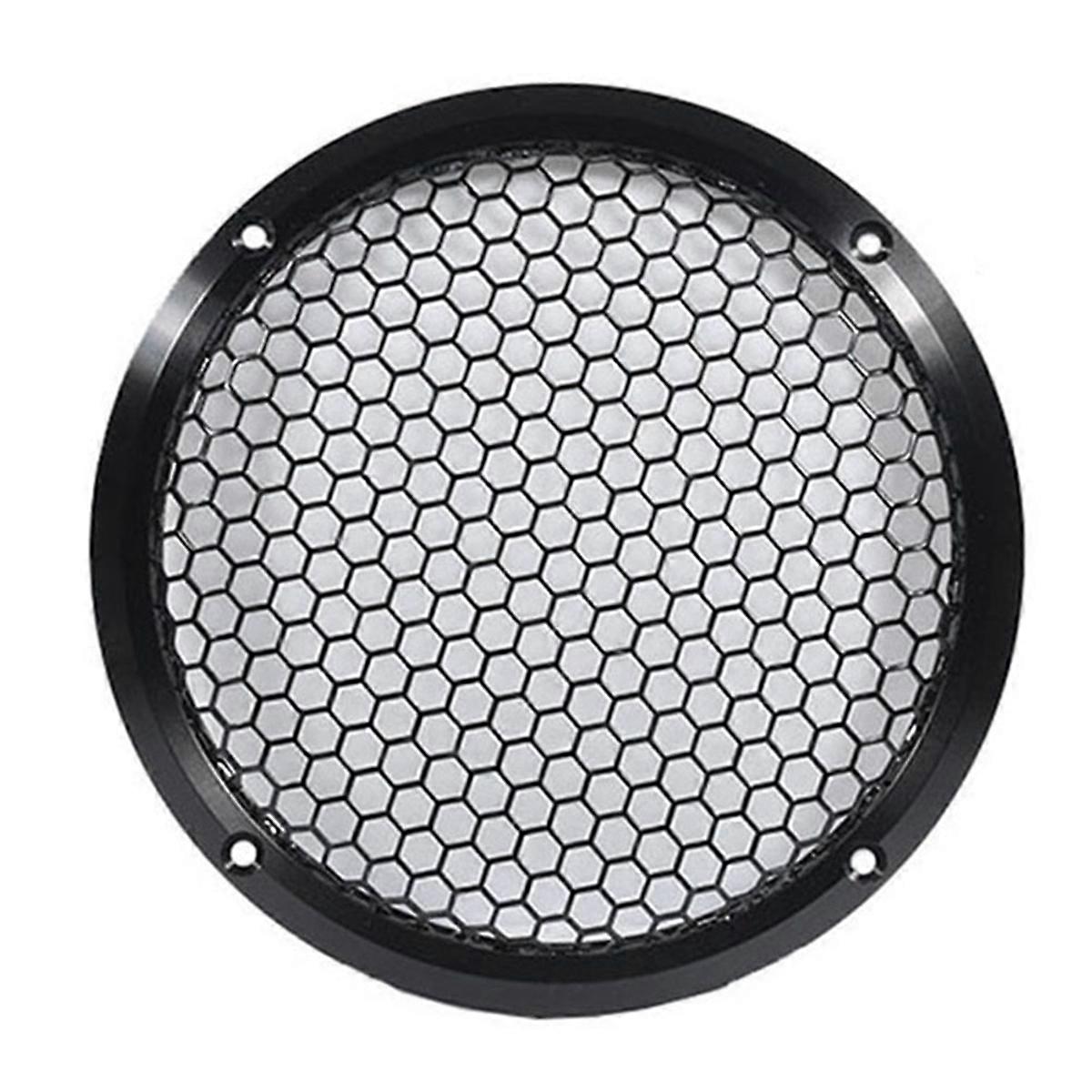 Aluminum Car Tweeter Speaker Grill Cover, 6.5 Inch, Full Metal Mesh Grille for Audio Enhancement Bl