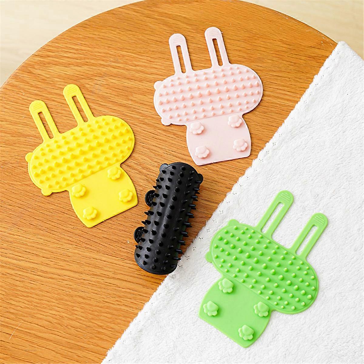 8PCS Adjustable Cat Self Groomer Brush Cat Corner Scratching Brush Cat Table Leg Silicone Self Mass