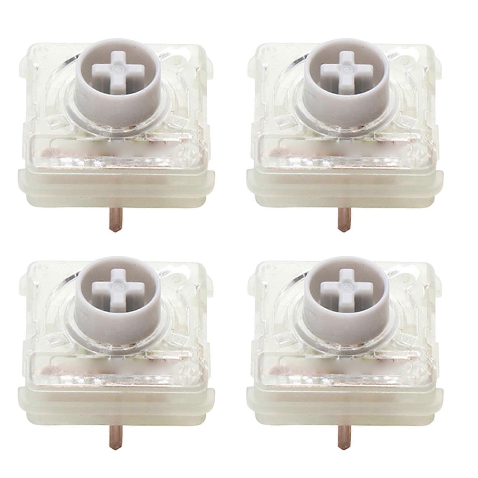 4PCS Cherry MX Low Profile RGB Red/Silver Switch (4Pcs) Plate Mounted Linear Switch for Mechanical Keyboard Silver switch