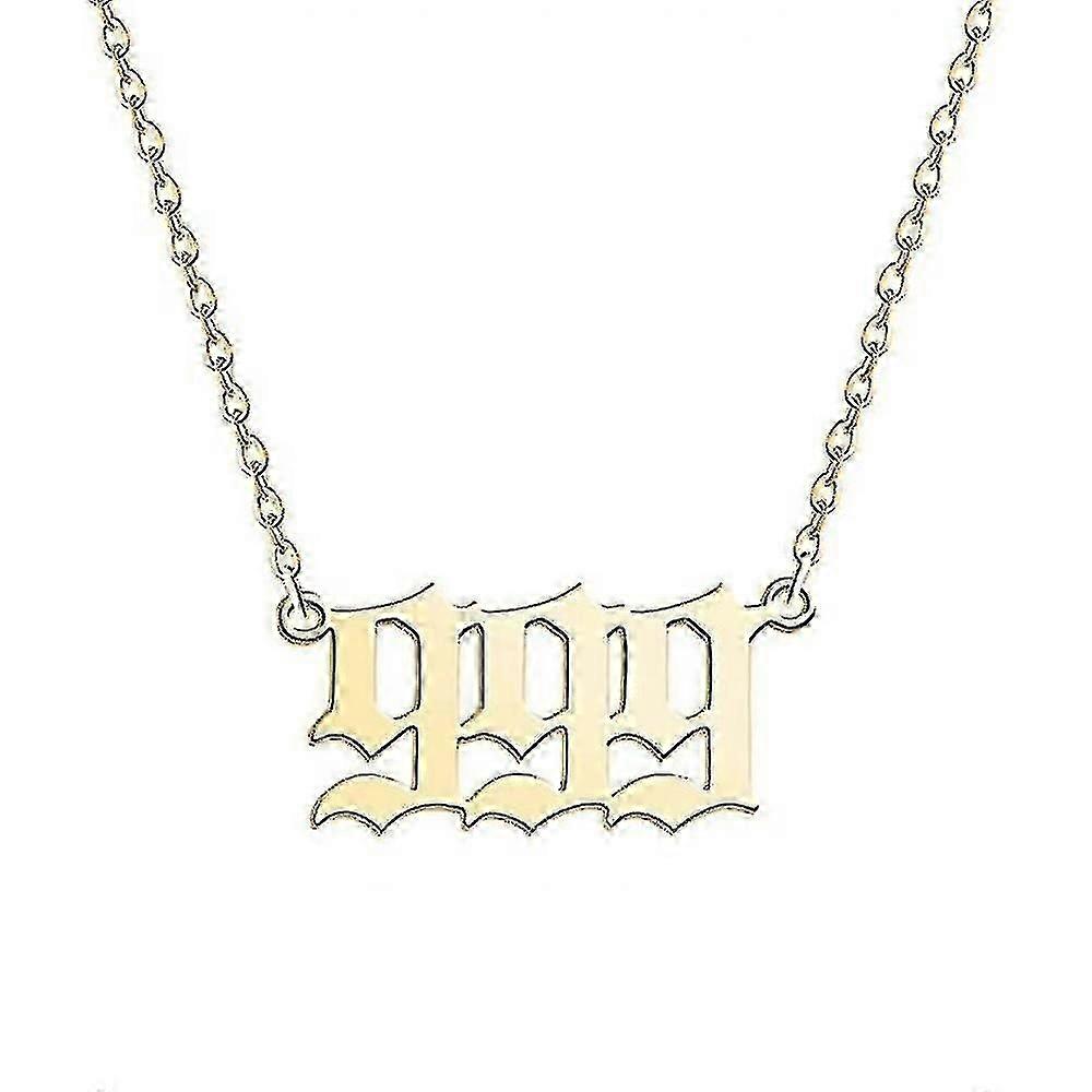 Collier Numéro Ange Argent/Or Acier Inoxydable Numérologie Bijoux - ZP