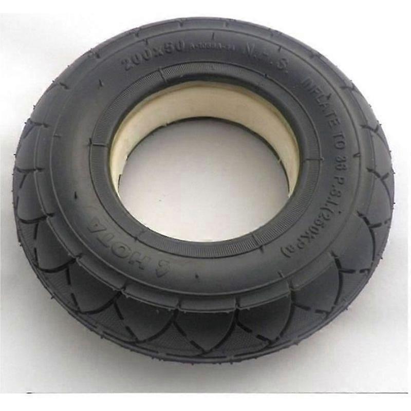 Tubeless Solid Wheel Tire 200x50 8x 2 - FOLAYA - Compatible with RAZOR SCOOTER E100 E200 E150 E175