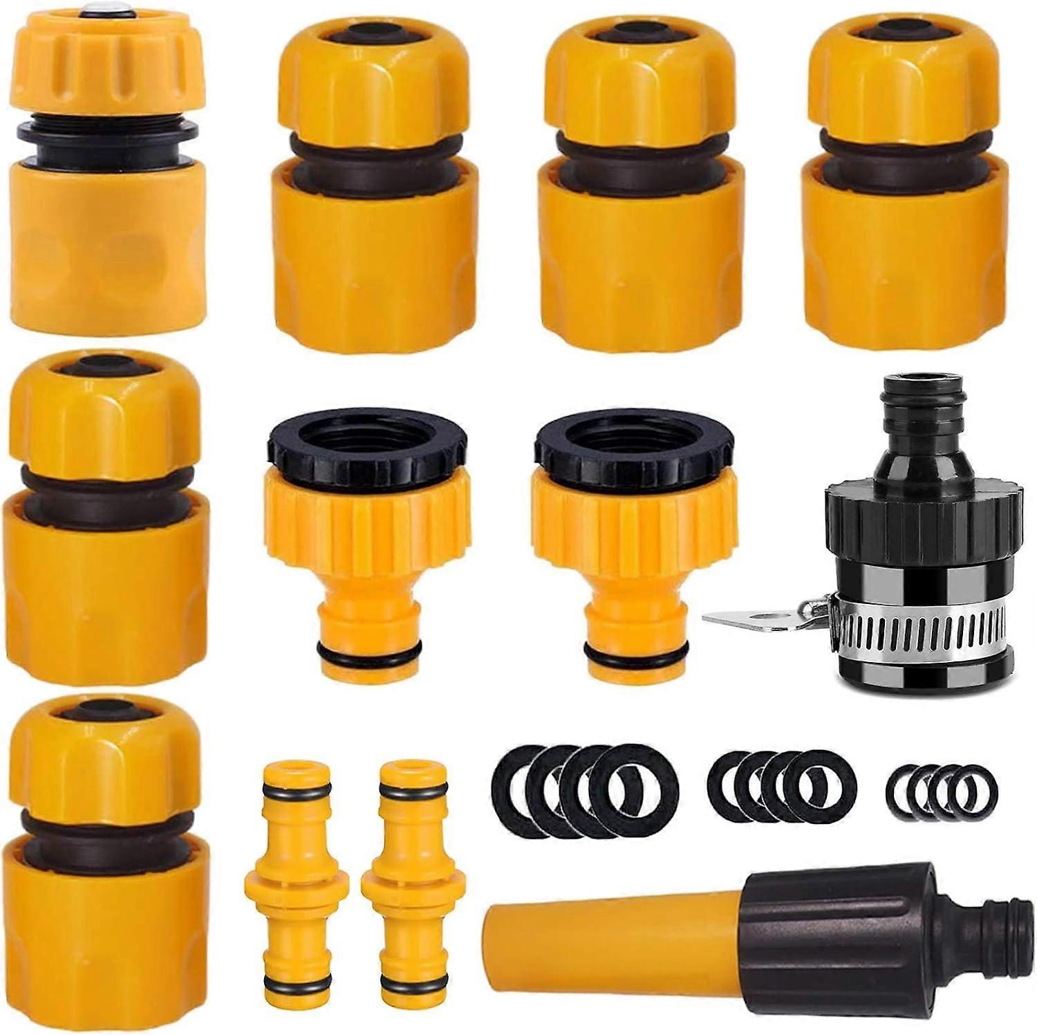 EU hu YG hose connector garden hose connector set. Nozzle, quick connector, 1/2 steady 3/4 inch size faucet connector
