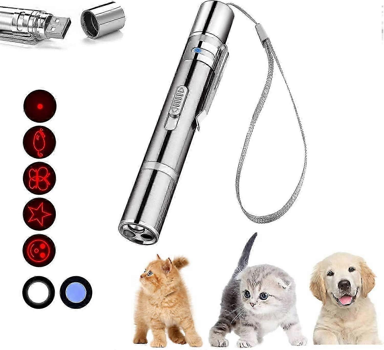 Cat Toys For Indoor Cats, Laser Pointer Interactive Cat Toy, Red Light Lazer Pointer