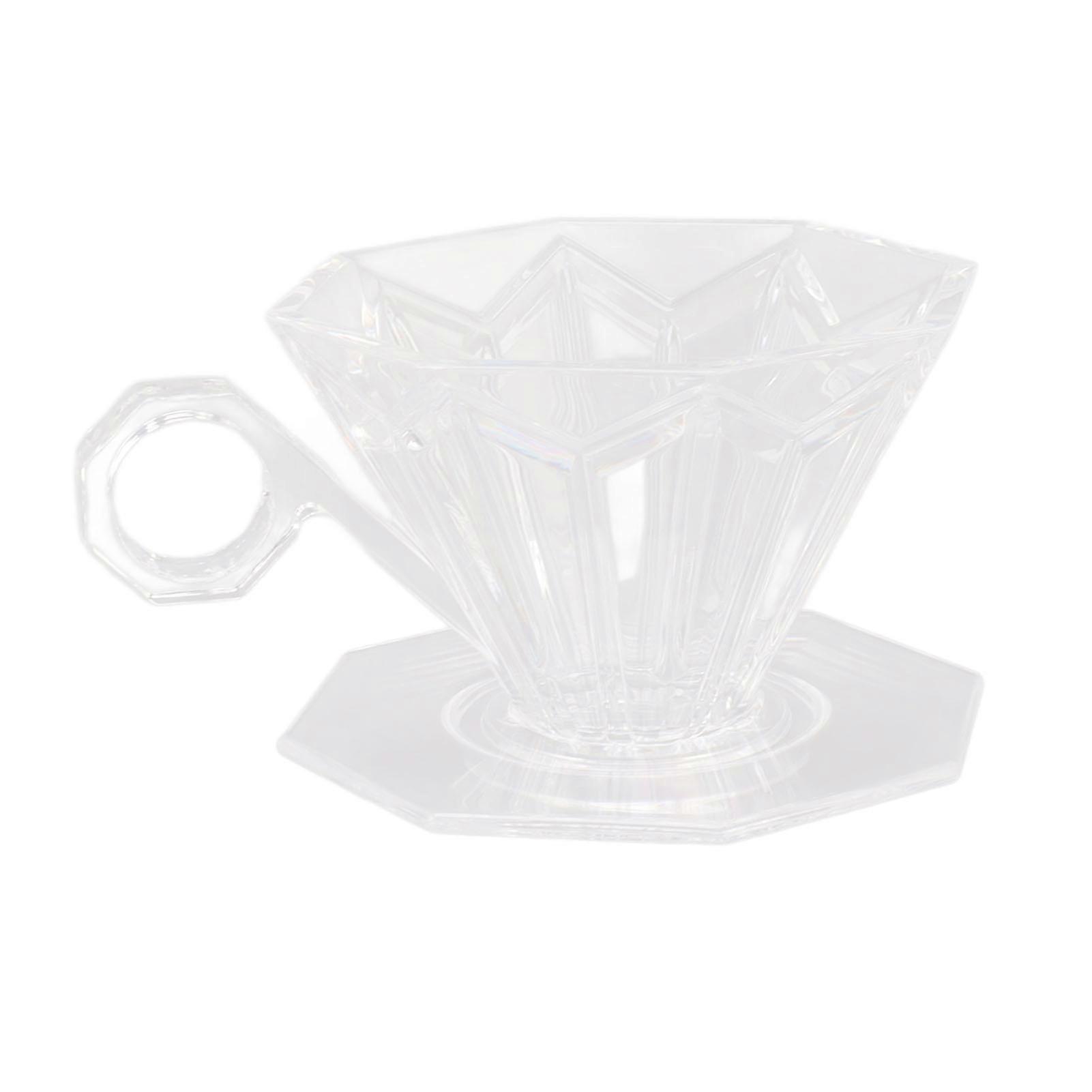 Pour Over Dripper Resin Hand Drip Coffee Brewing Filter Cone Cup with Ergonomic Handle for Home
