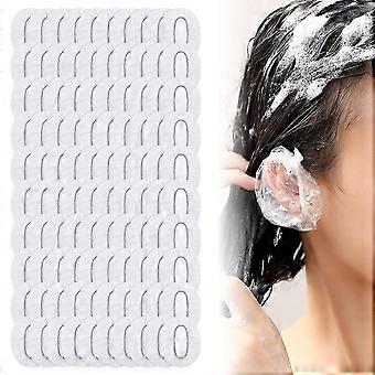 100 Pcs Ear Caps Waterproof Disposable Ear Protectors Plastic Ear Covers For Showering, Bathing, Dye Hair