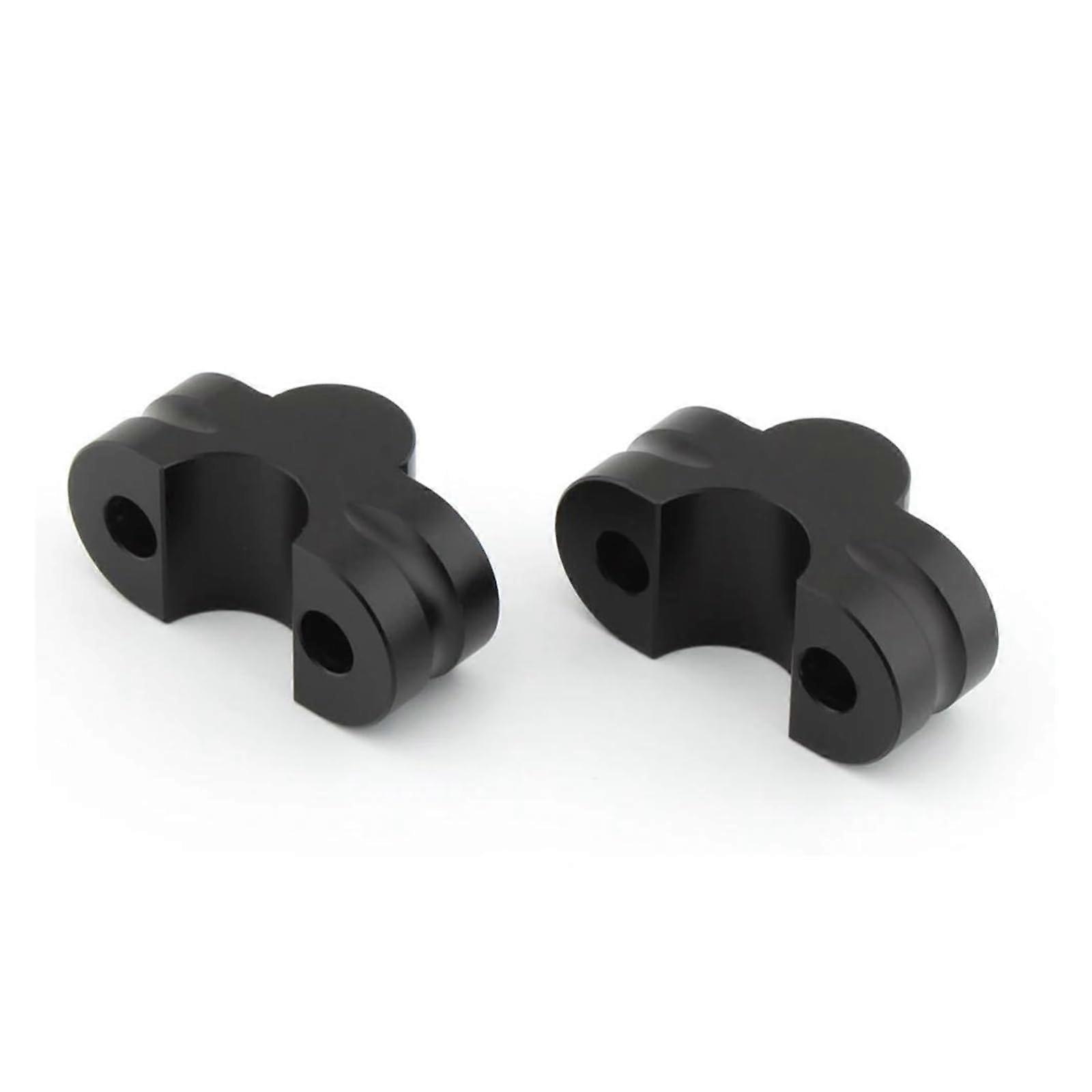 Motorcycle Handle Bar Riser Clamp 1 Inch Compatible with Harley Davidson Aluminum Adjustable Height Black