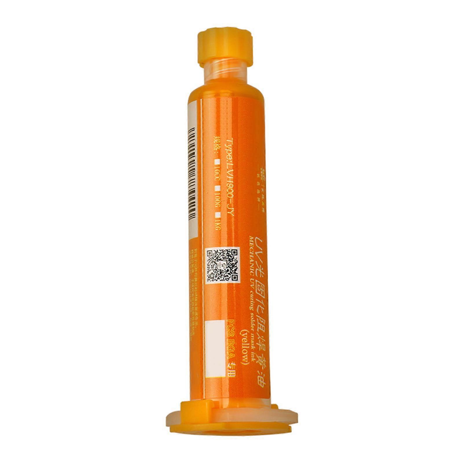 Pâtes à souder activées par la lumière à haute efficacité Masque de soudure réactif 100g / 100cc pour l’entretien de la carte électronique jaune