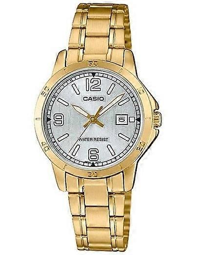 Casio Ltp-v004g-7b2udf Women's Gold-tone Analog Watch – Silver Dial