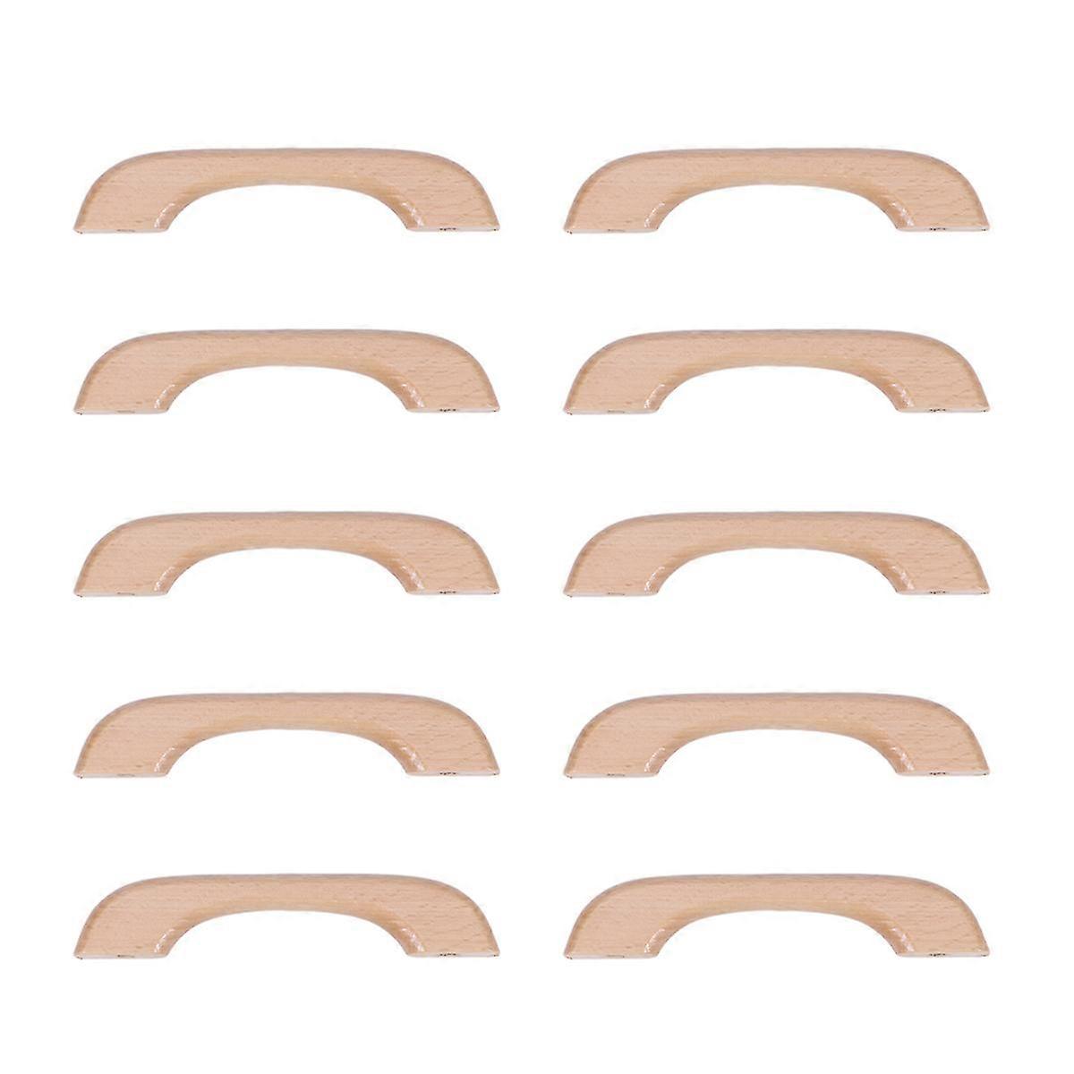 10 PCS Wood Cabinet Pulls Door Handle Iron Pulls Drawer Knobs Wood Cabinet Handle Wardrobe Handle