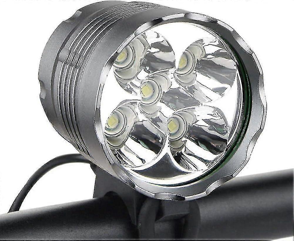6000 Lumens 5 LED Bicycle Light, Waterproof Front Light with Rechargeable