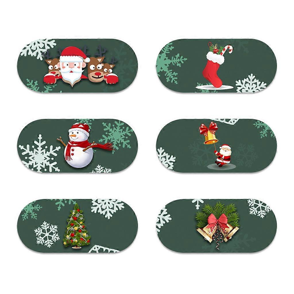 6x Webcam Privacy Covers Anti-Hacker Protective Patch Camera Xmas Style Anti-Peeping Protection Slider for Phone Tablet