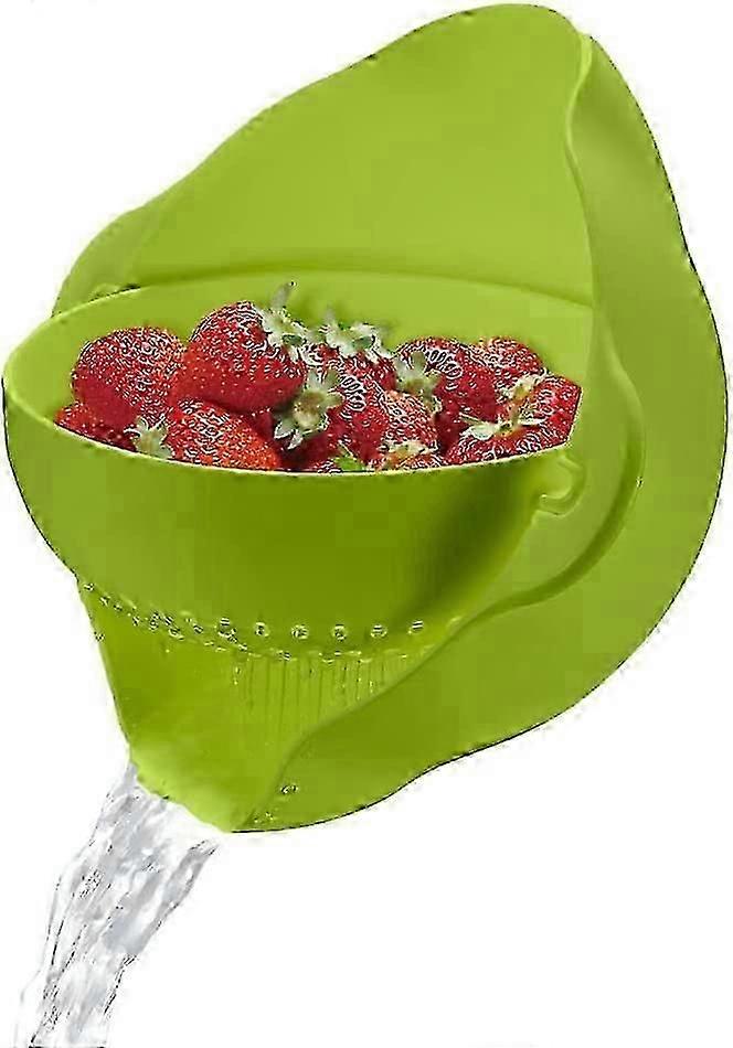 Colander Food Strainer Multifunctional Kitchen Drainer Basket Set with Detachable