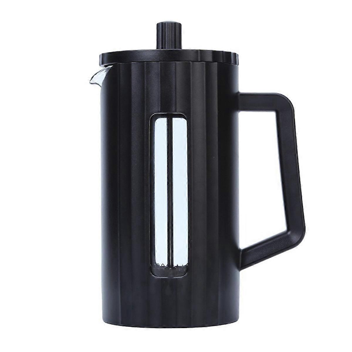 600Ml French Coffee Maker High Borosilicate Glass Black