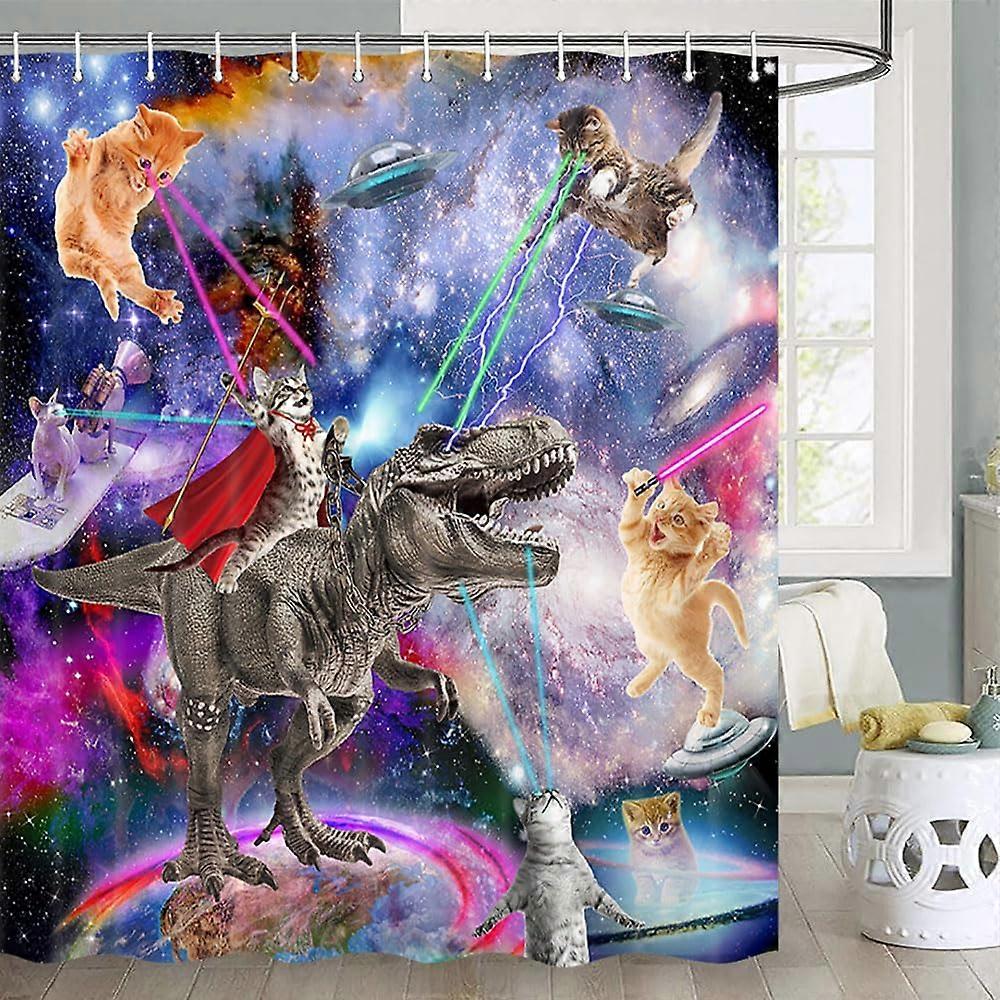 Funny Cool Fun Rustic Shower Curtain for Kids Bathroom