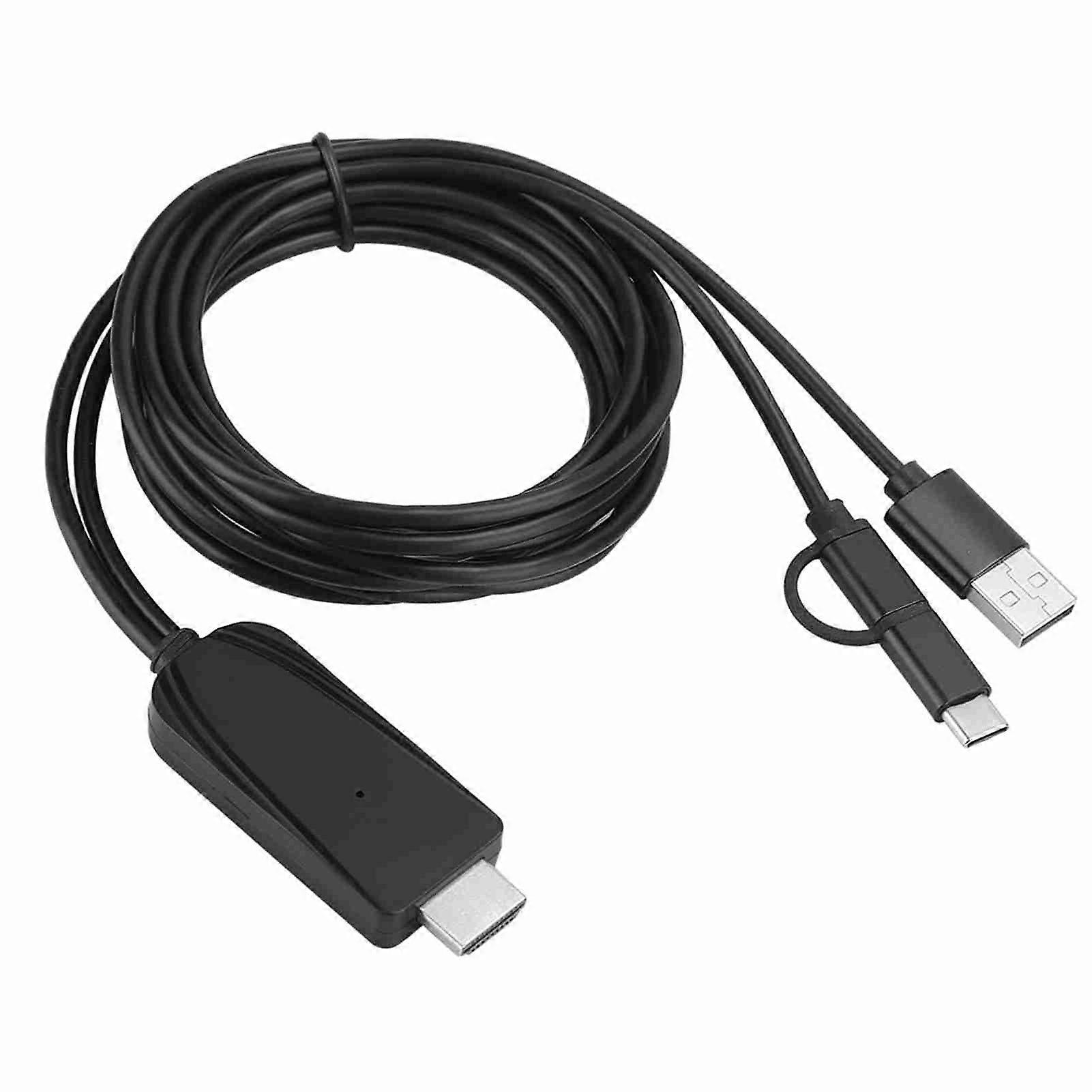 1080P HD USB C Adapter Cable with Bluetooth for Android - HDMI Compatible, Portable
