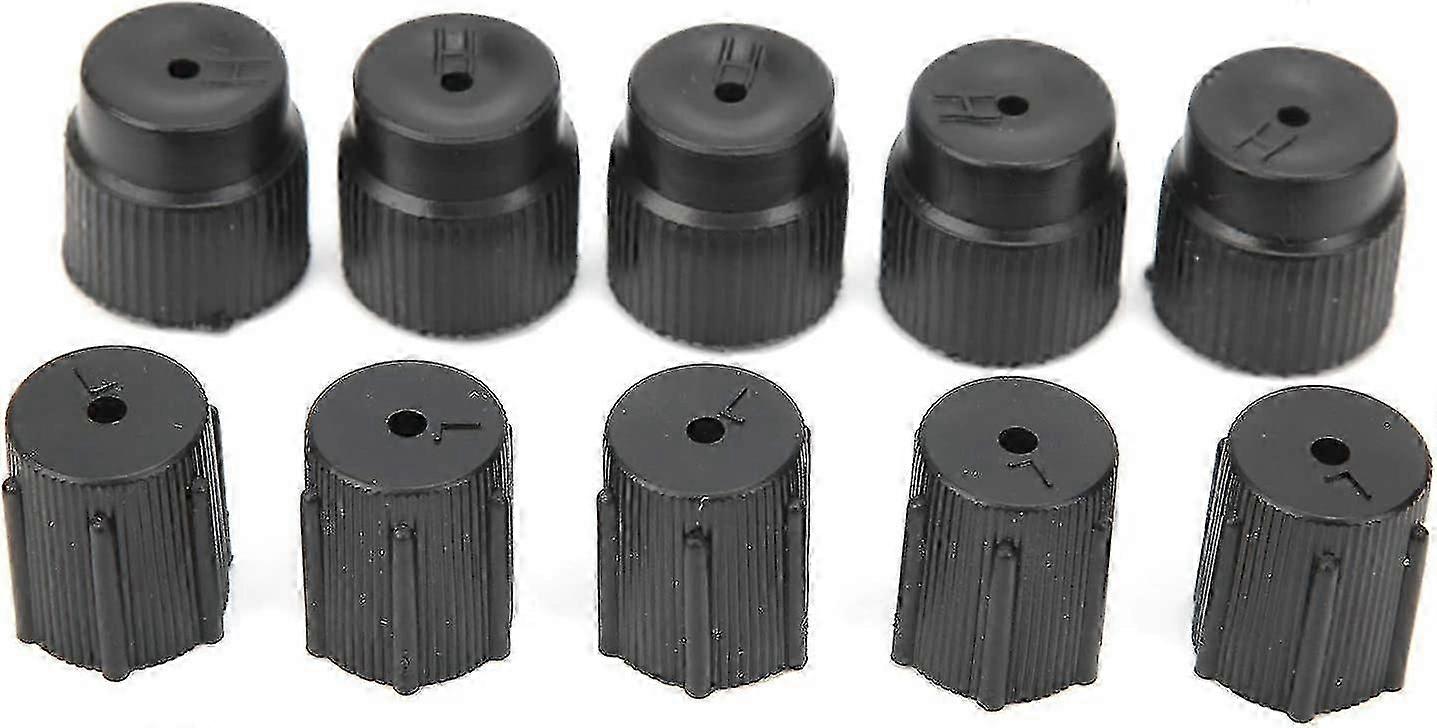 Luftkonditioneringsventilhattar, 10 st/set universella luftventilhattar dammskydd set AC-system laddningsporthattar för luftkonditioneringsservice AC-system char