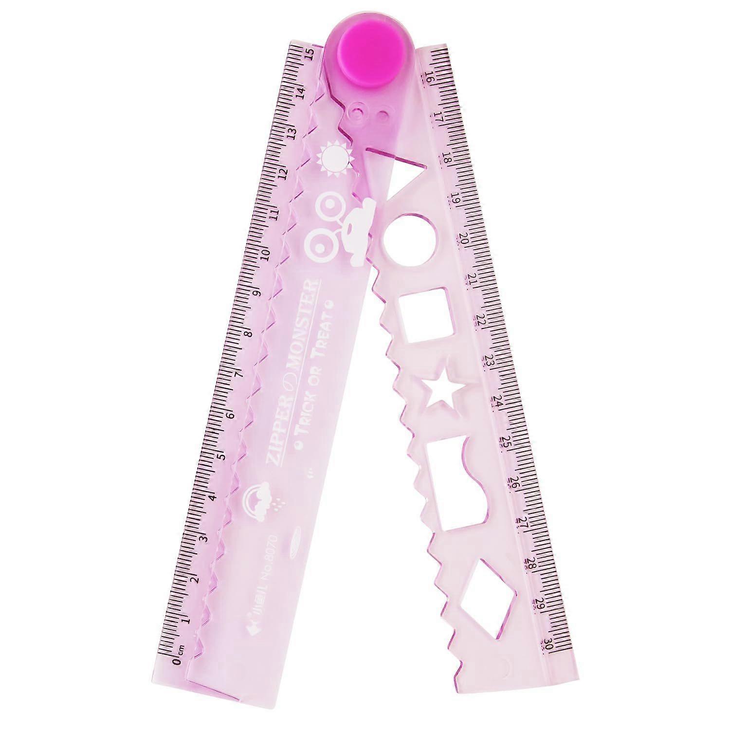 Folding Ruler, Flexible Ruler, 30cm Foldable Ruler Clear Ruler Bendy Ruler Shatterproof Straight Ruler Soft Bendable Plastic Ruler for Stationary