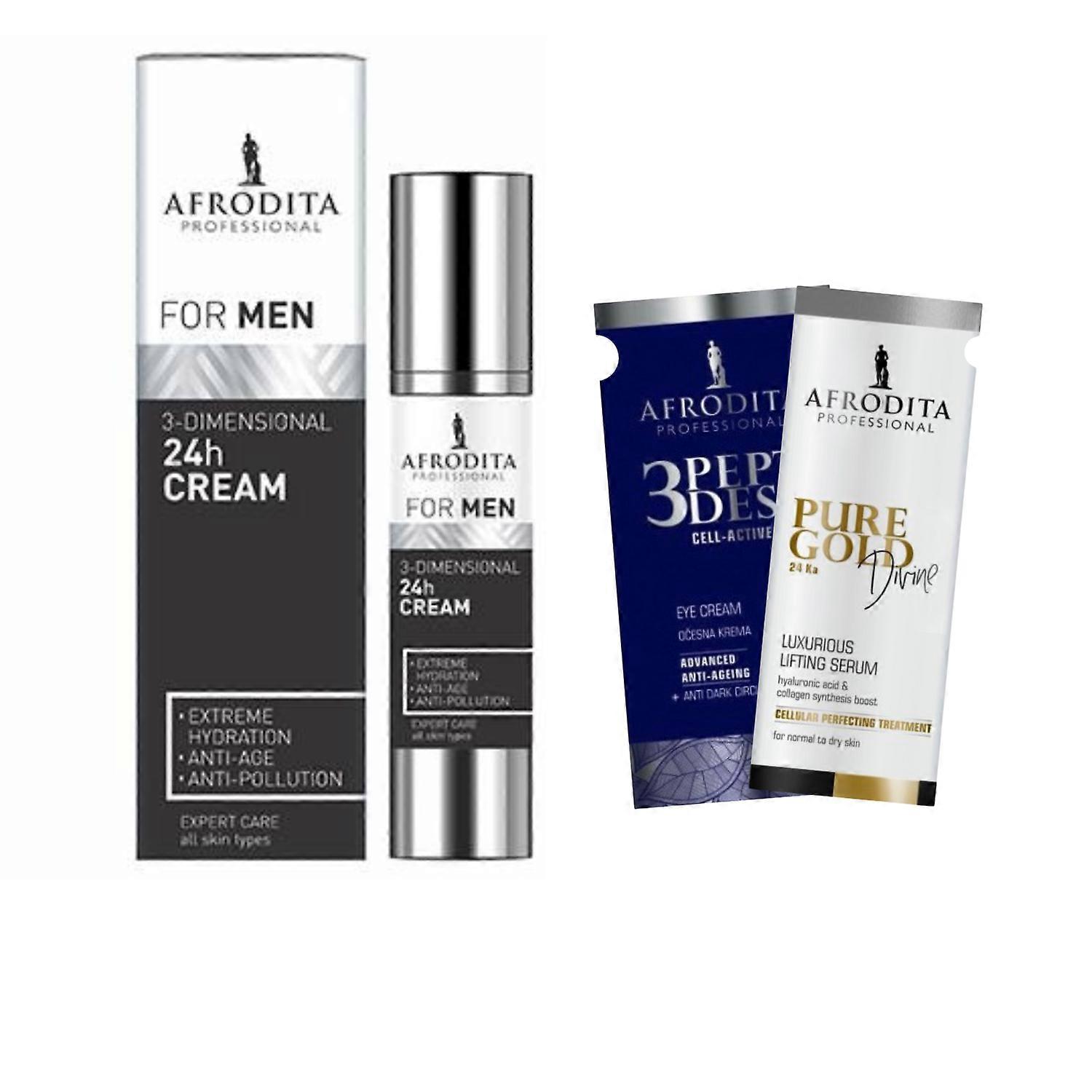 Afrodita For Men 3-Dimensional 24h Cream + 2 Samples