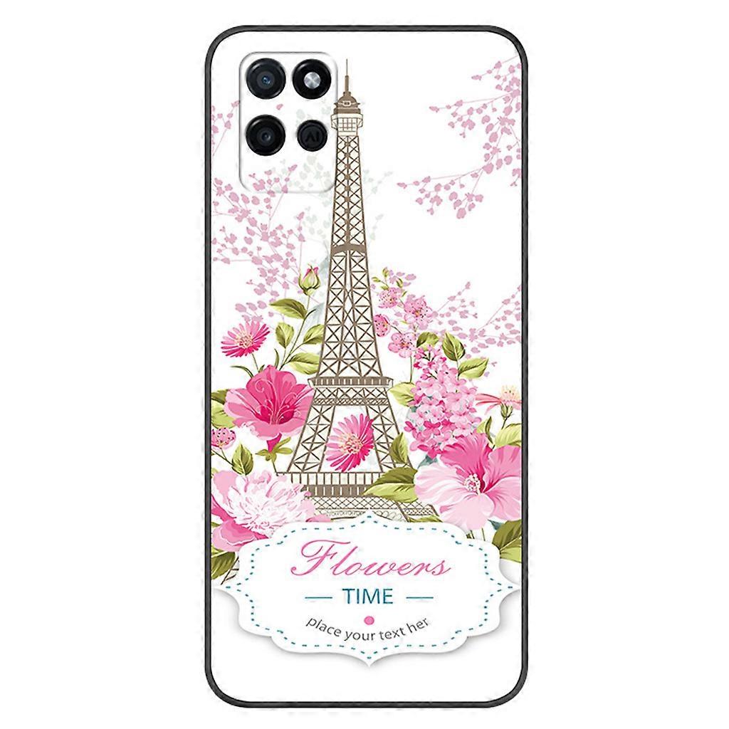 Anti-fall Ins Style Comfortable for Touch TPU for Cases Cover Frosted Smartphone for Cases for Realme Tower Flower Language