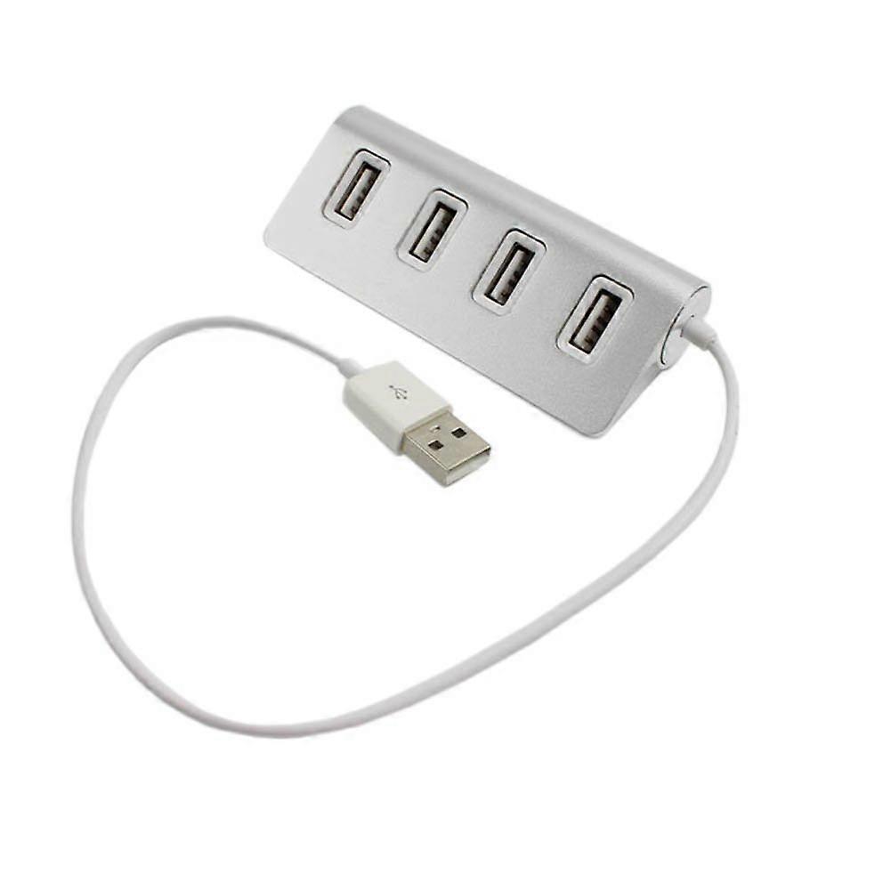 Aluminum Alloy USB Hub High Speed USB 3.0 Compatible with PC and Mac, 4-Port Data Transfer, Compact Design