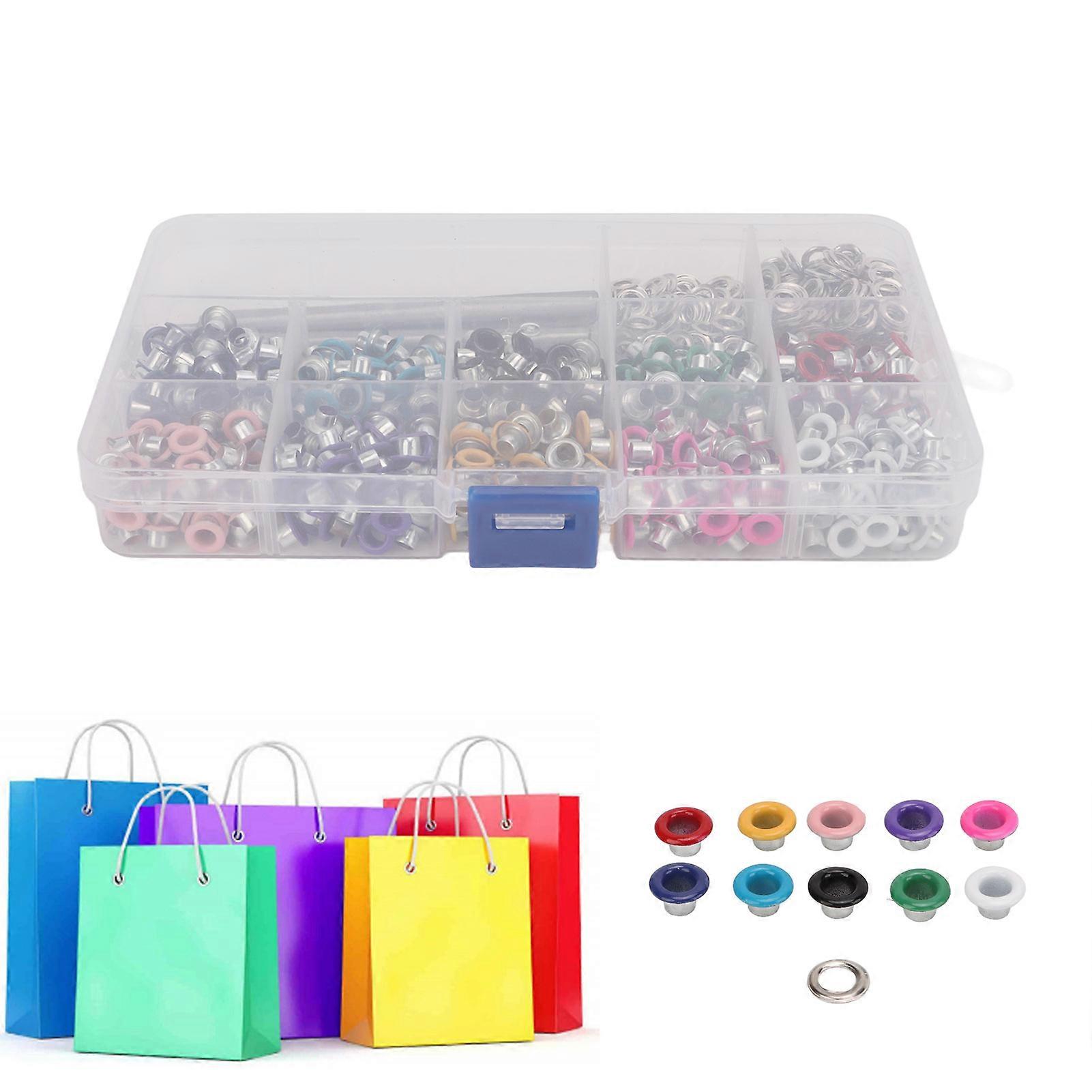 4mm Multicolor Grommet Tool Kit with Transparent Storage Box