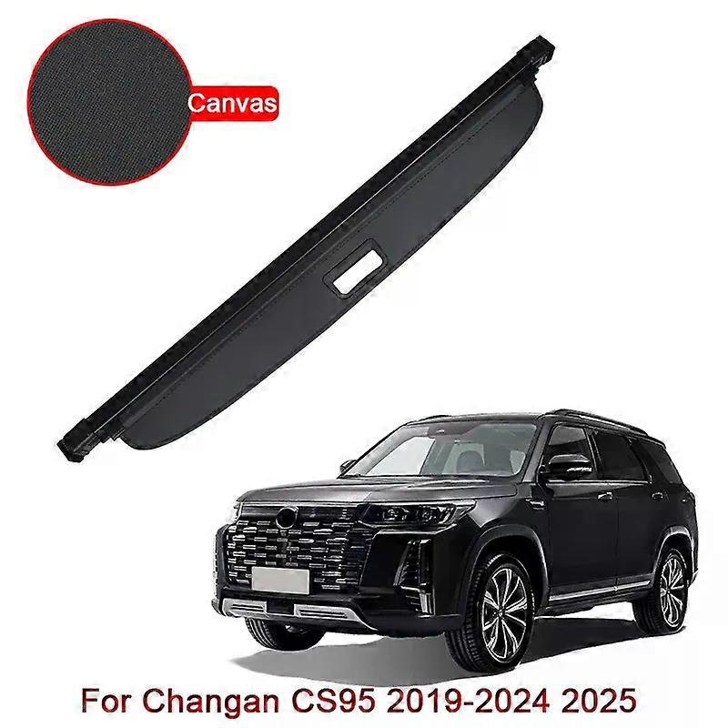 Car Styling For Changan CS95 2019-2024 2025 Canvas Car Rear Trunk Curtain Cover Rear Rack Partition Shelter Protect Privacy