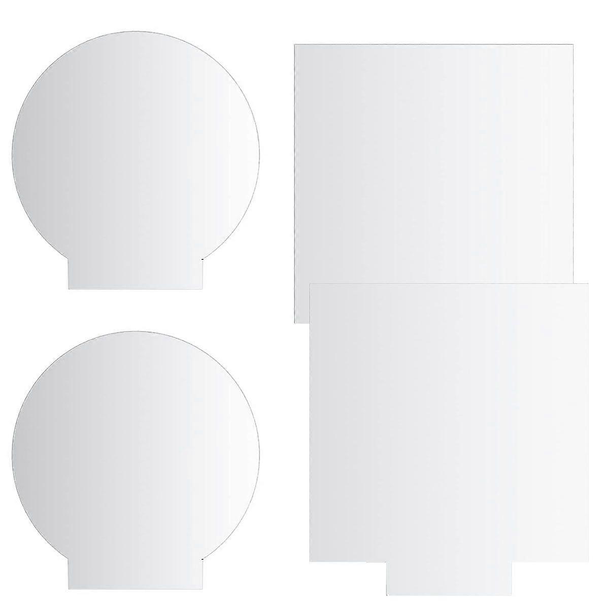 4-Pack Acrylic Plates for DIY Projects, Transparent, 2mm Thickness
