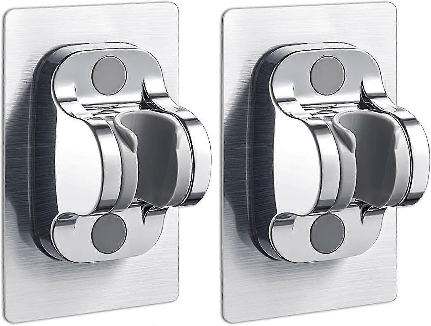 2PCS Shower Head Holder Plastic Handheld Showerhead Bracket Adjustable Bracket ZFT