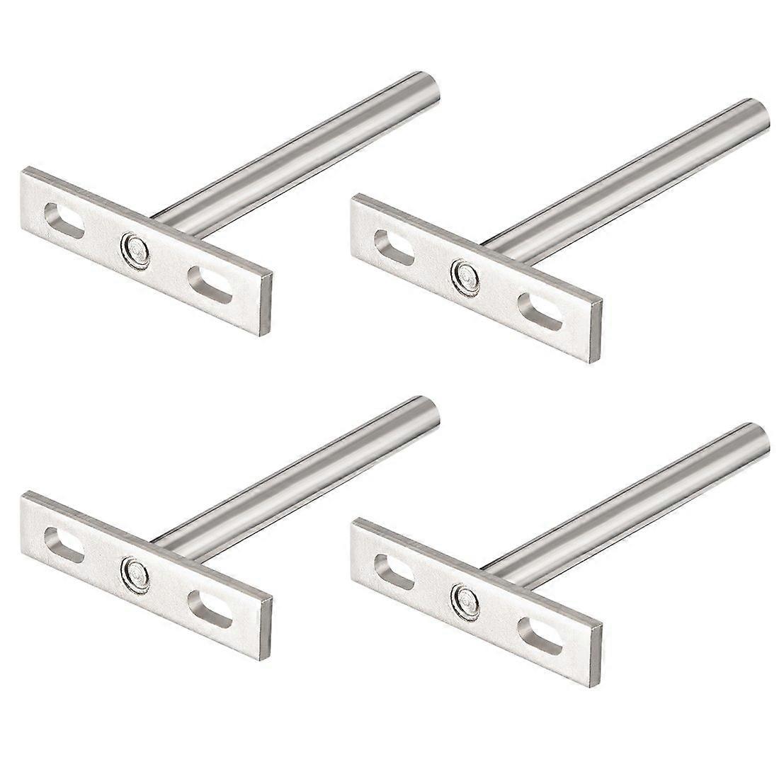 Invisible Floating Shelf Brackets, 4' (100mm), Hidden Supports Blind for Concealed Shelves, Pack of 4