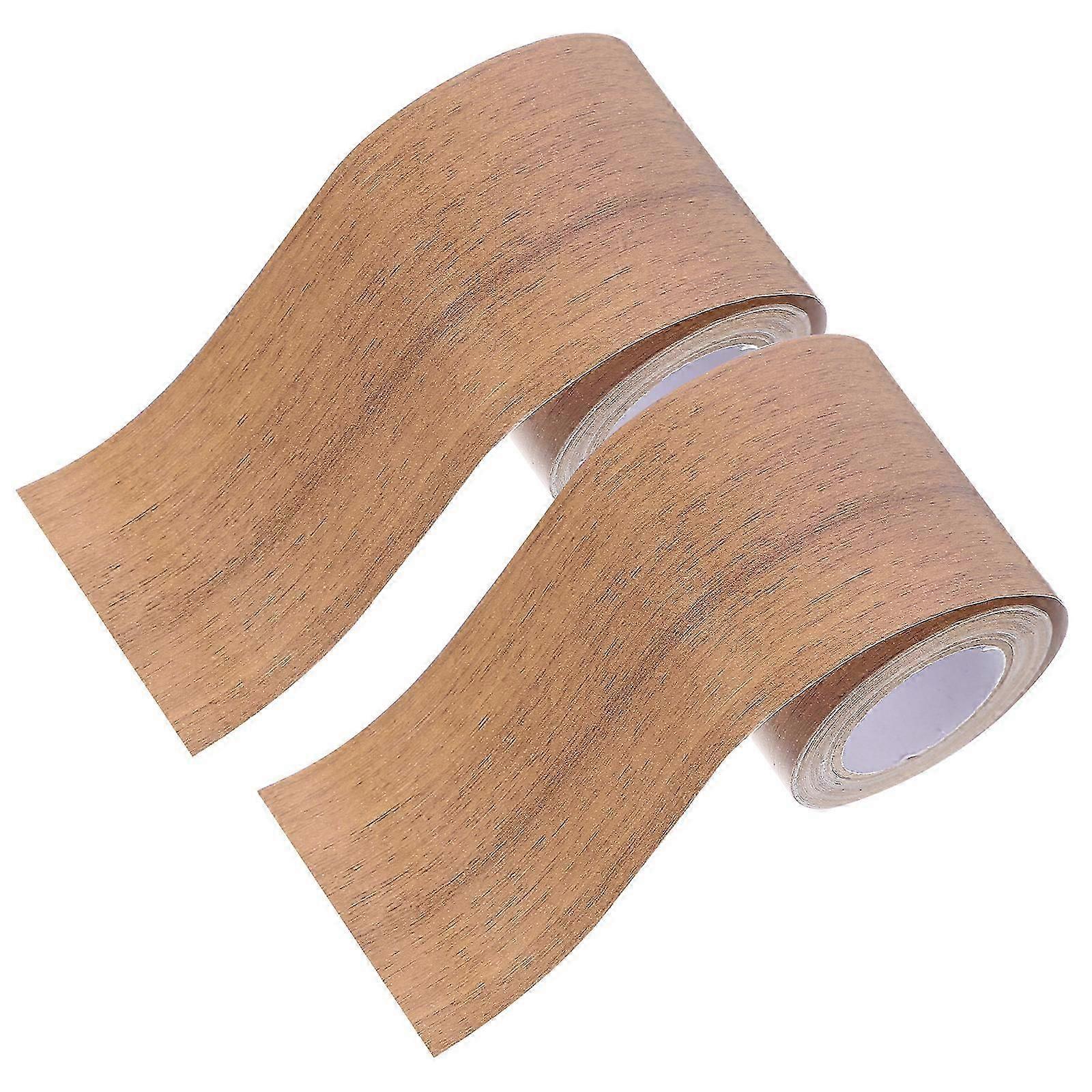 2 Rolls Self-adhesive Baseboard Trims Floor Skirting Boards Wall Baseboard Stickers(5 Meters)