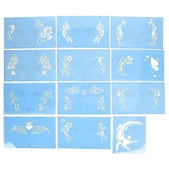 PET Face Painting Template Reusable Face Paint Stencils for Halloween Christmas Party