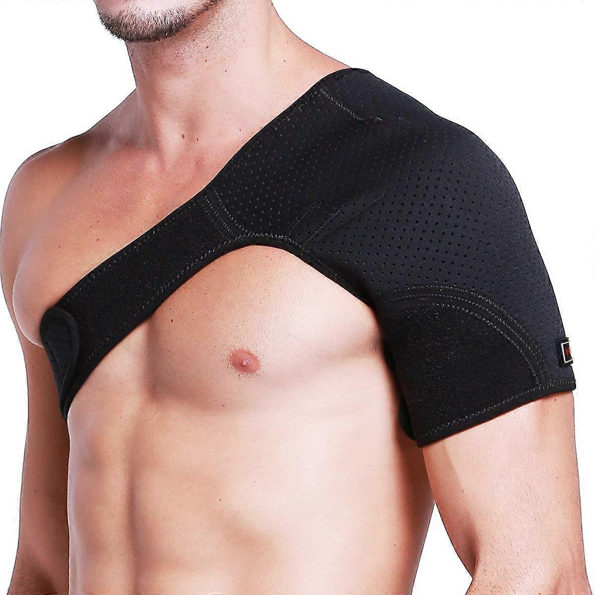 Right Shoulder Brace for Women and Men, Adjustable Support Strap for Rotator Cuff Pain Relief, Dislocated AC Joint, Labrum Tear, and Bursitis