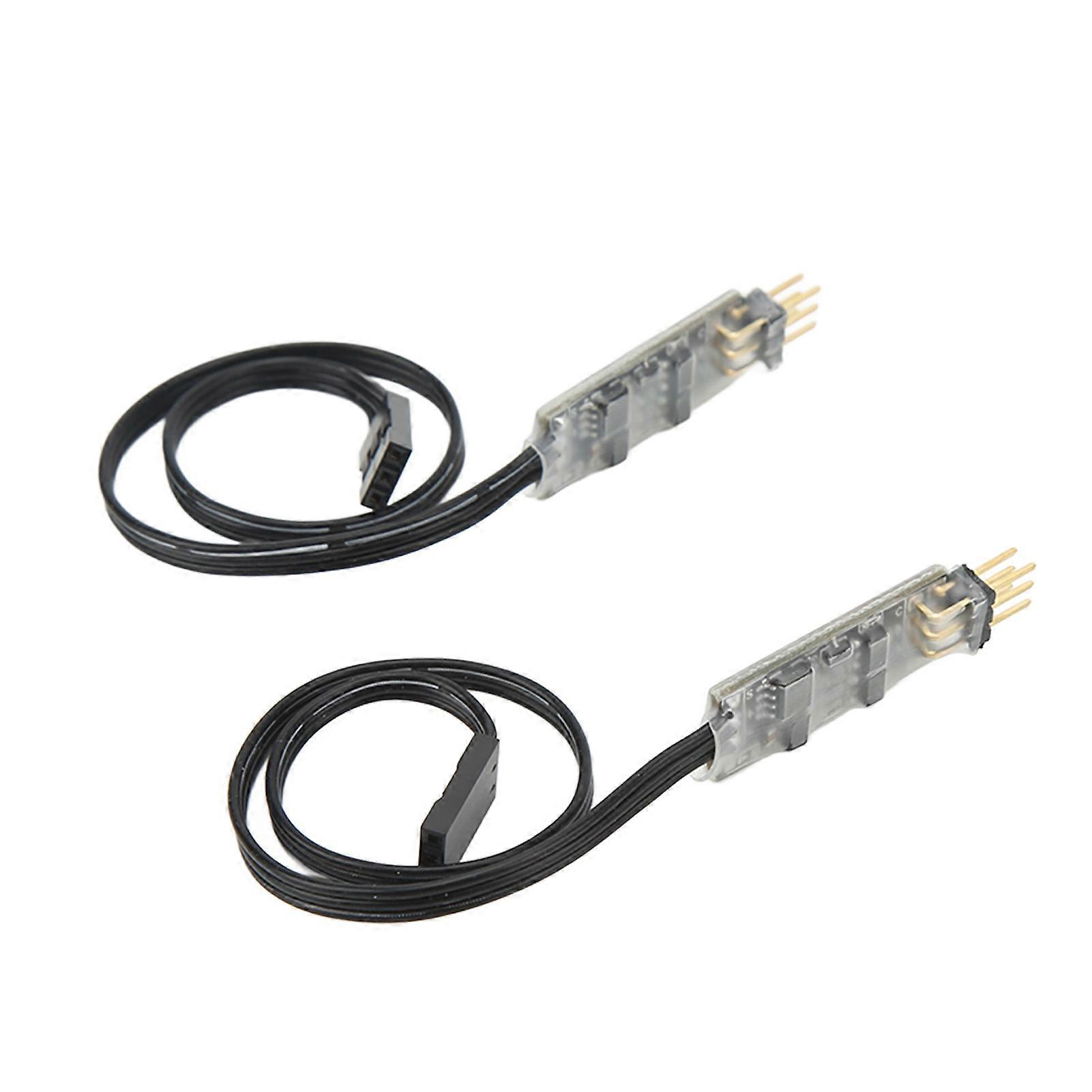 2pcs RC Car Light Receiver Cord Switch Third Channel RC Light Receiver Controlled Switch with Burst Flash Breathing Mode 