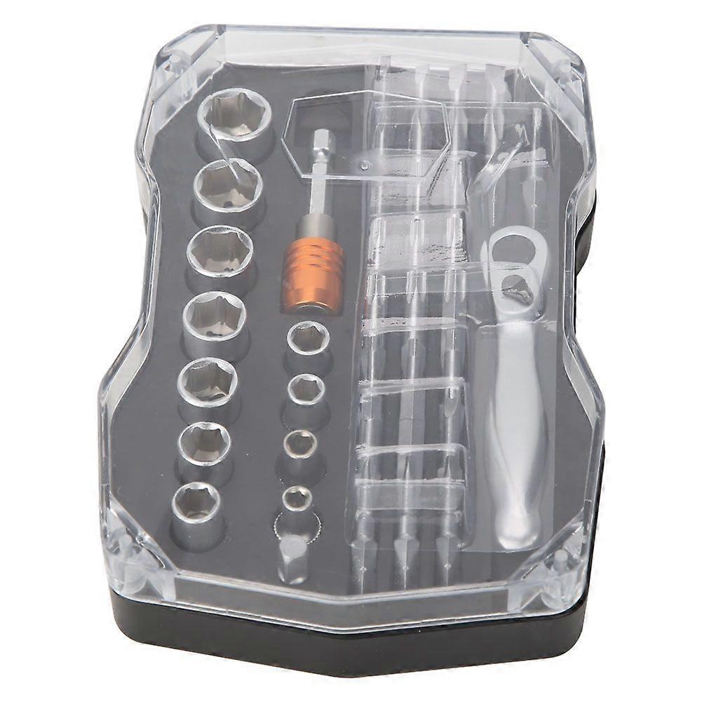 Mini Ratchet Wrench Kit Slot Star Cross Hex Screwdriver Bit Socket Kit for Multiple Works